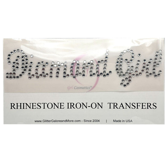 Rhinestone Iron Ons, Diamond Girl and Baby Girl Iron Ons, DIY Baby Shower Gift, DIY Bachelorette Gift.