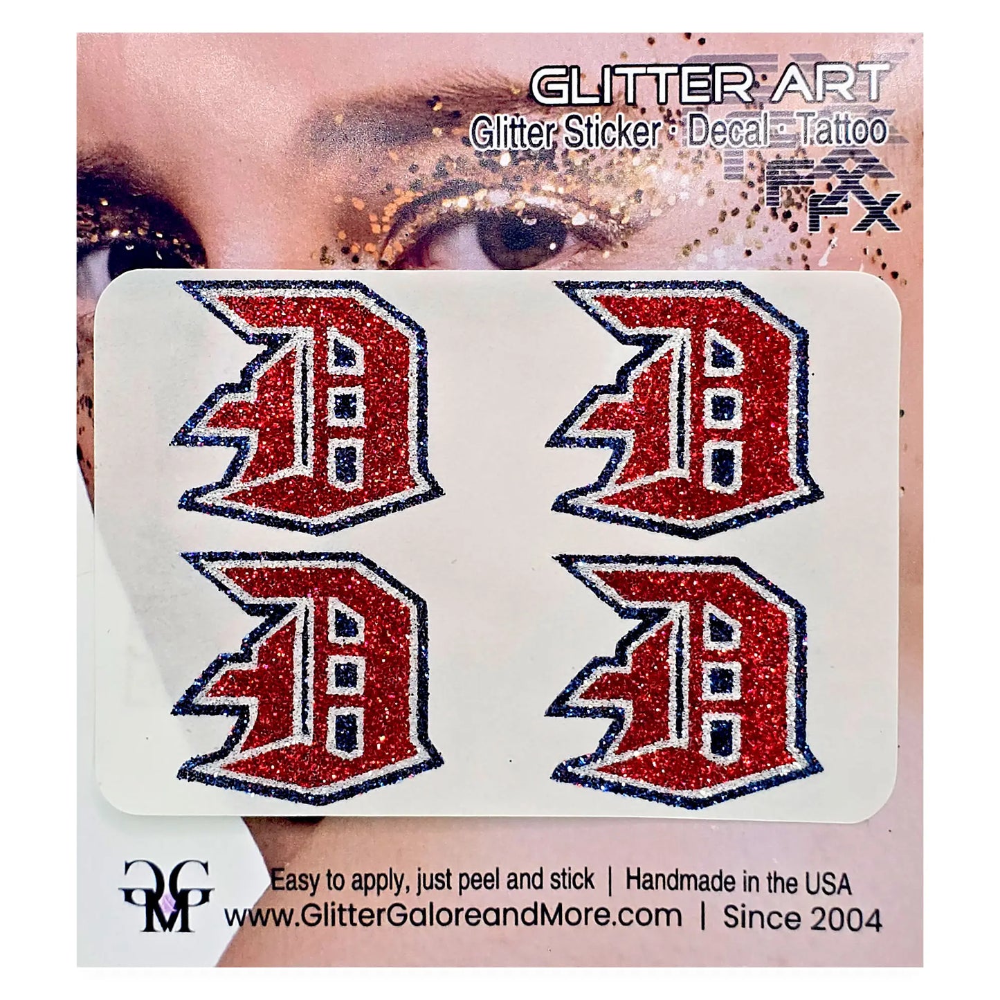 Custom Logo Glitter Stickers — Upload Your Team Design