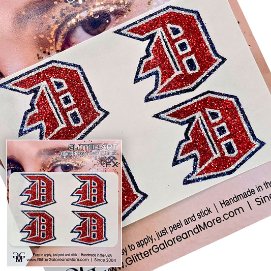 Doral Academy Custom Glitter Tattoo Stickers - 4 Pieces