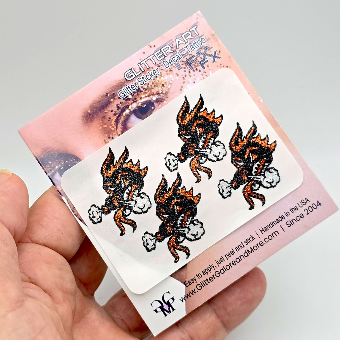 Dallas Dragons Custom Glitter Tattoo Stickers - 4 Stickers