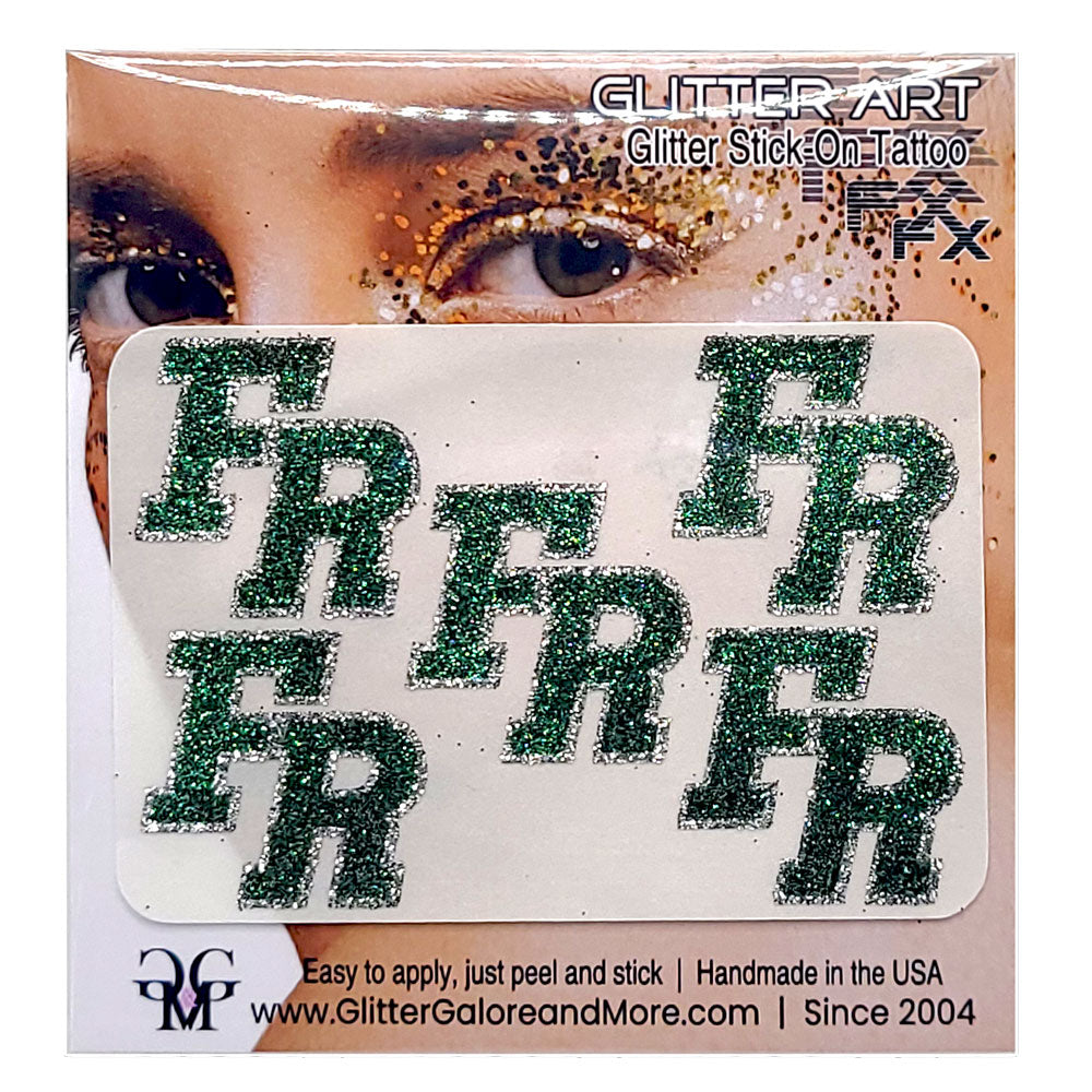 FR Custom Glitter Tattoo Stickers - 5 Stickers Per Sheet - Two Color Way