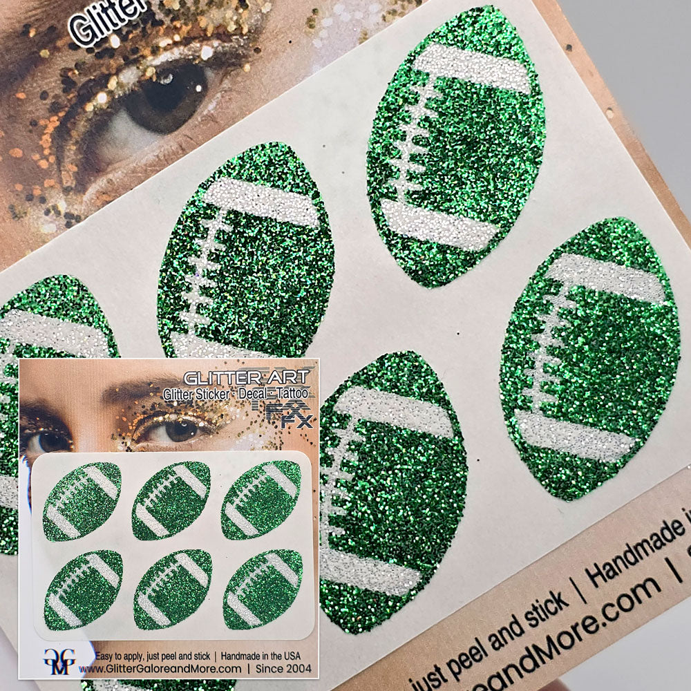 Kelly Green Football Face Tattoos.