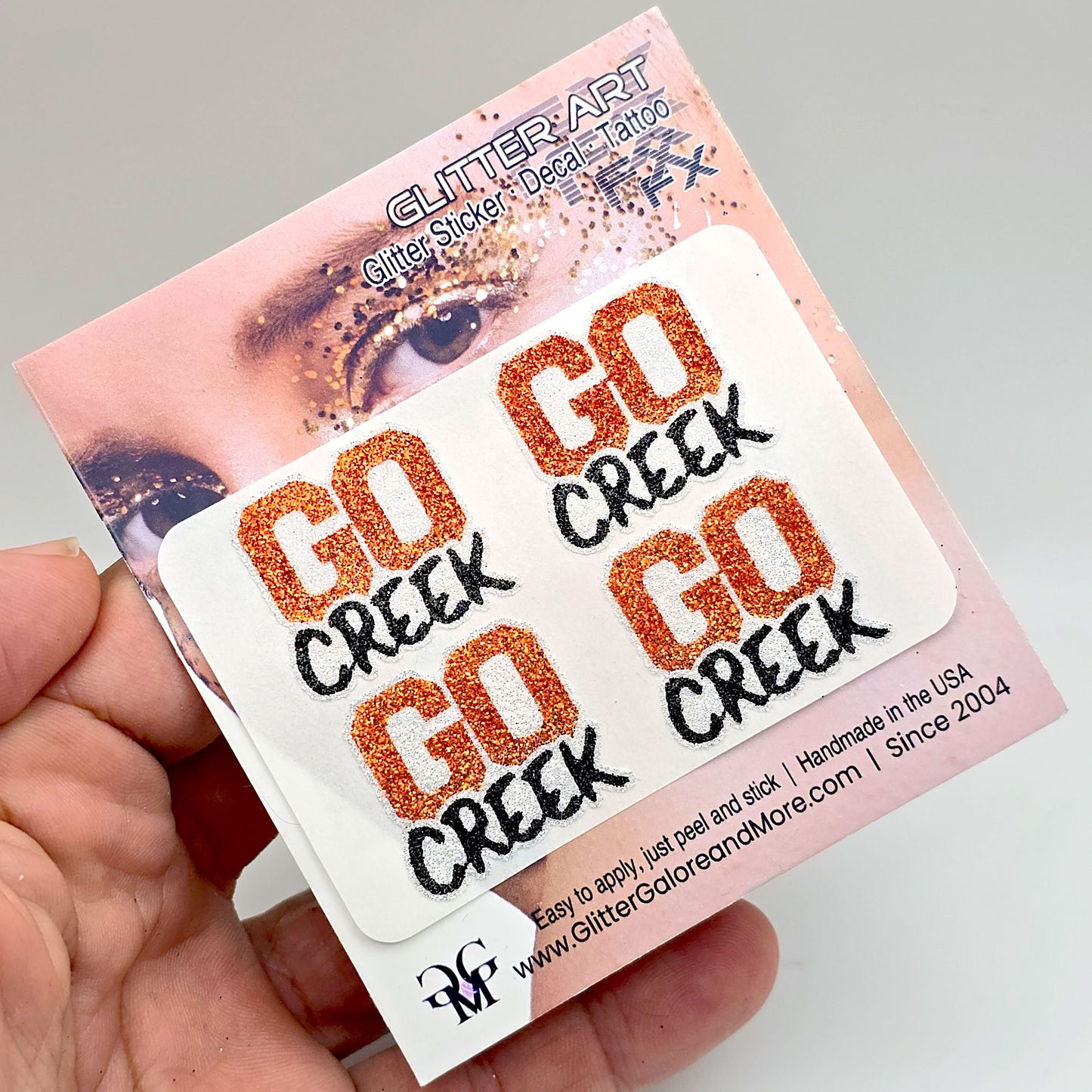 GO Creek Custom Glitter Tattoo Stickers - 4 Stickers
