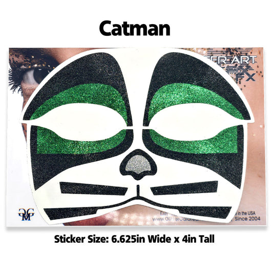 KISS Glitter Face Mask Sticker, KISS Halloween Costume Mask Tattoo Sticker