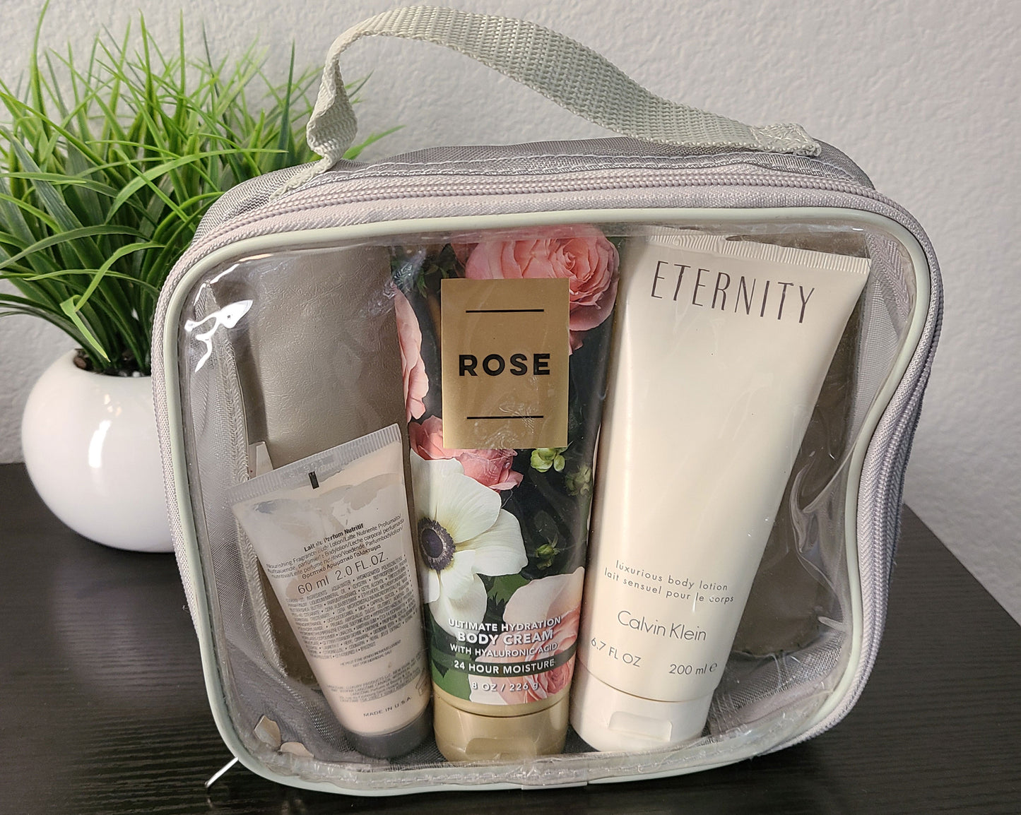 Grl Cosmetics Clear Vinyl Mesh Bag with Double Zipper (24 Pieces)