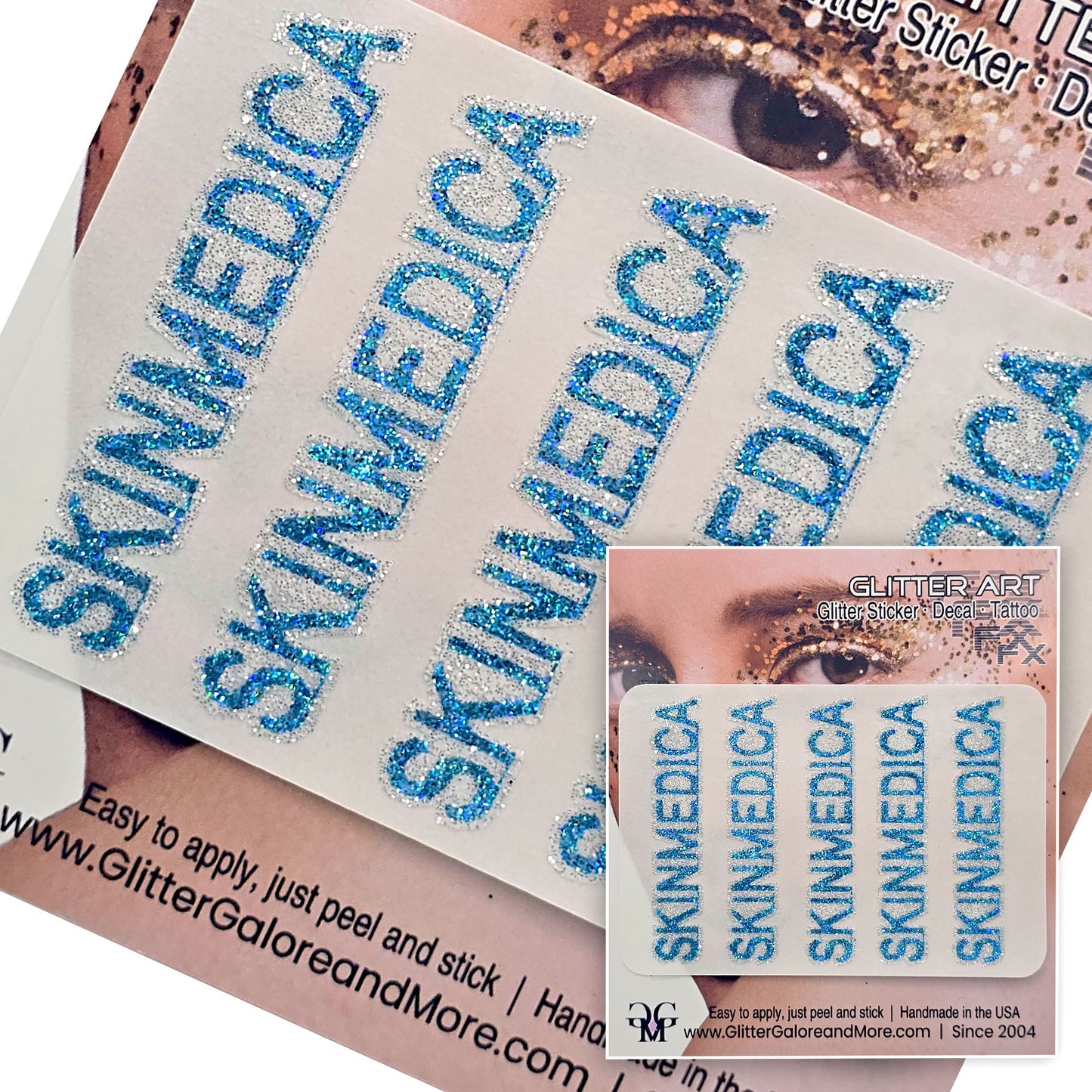Skinmedica Glitter Tattoo Custom Stickers - 5pcs