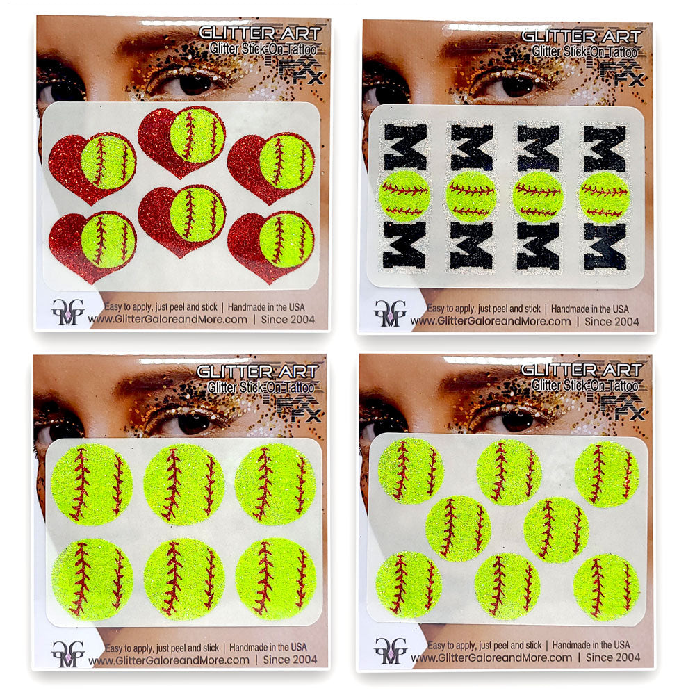 Glitter Eye Black Softball, Glitter Face Stickers