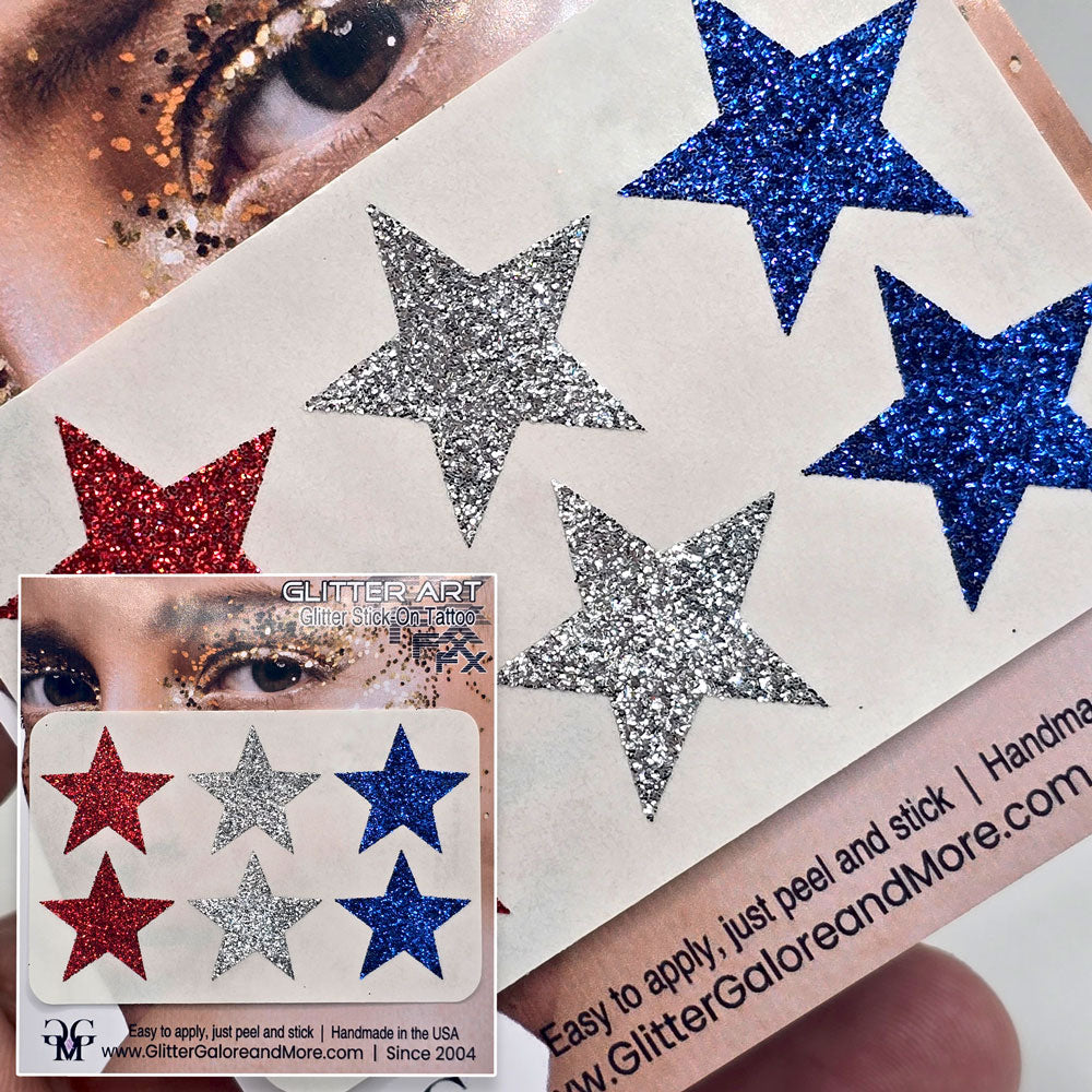 Show your love of country with these temporary face tattoos.