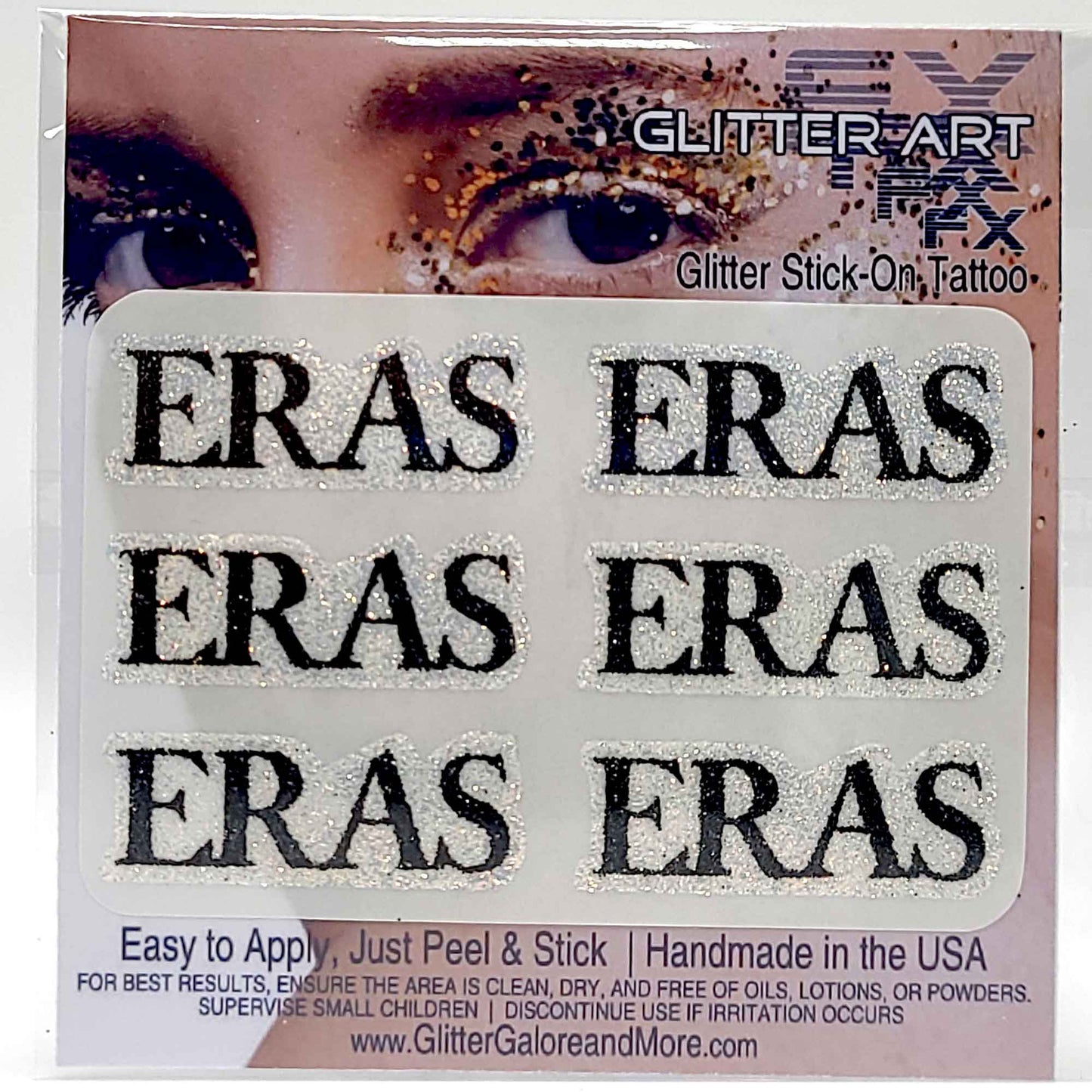 Taylor Swift ERAS Tour Inspired Glitter Tattoo Stickers for Face and Body