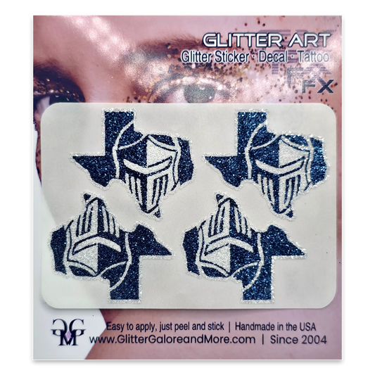 Warriors Liberty Christian Glitter Sticker Tattoos - 4 Pieces