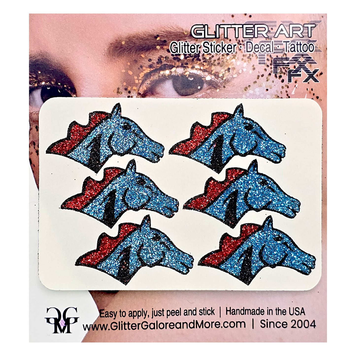 Colts West Jessamine Middle School Custom Glitter Tattoo Stickers