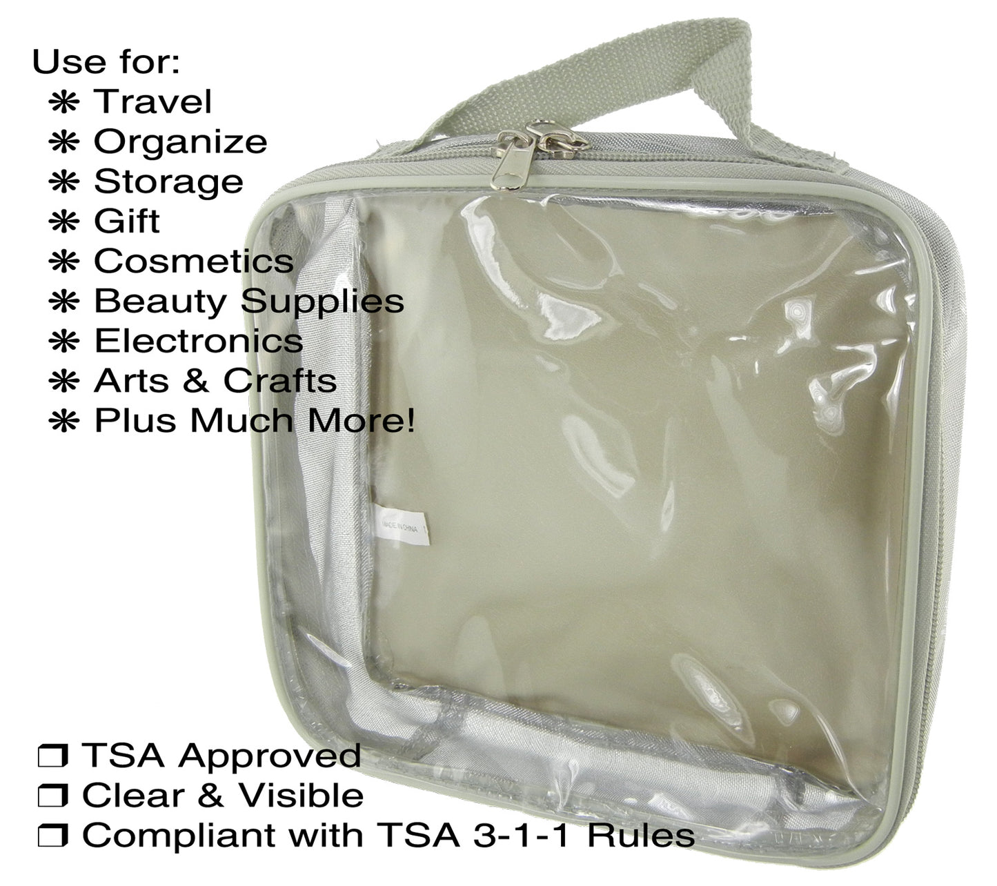 Grl Cosmetics Clear Vinyl Mesh Bag with Double Zipper (24 Pieces)