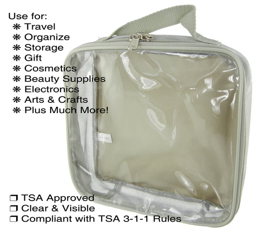 Grl Cosmetics Clear Vinyl Mesh Bag with Double Zipper (24 Pieces)