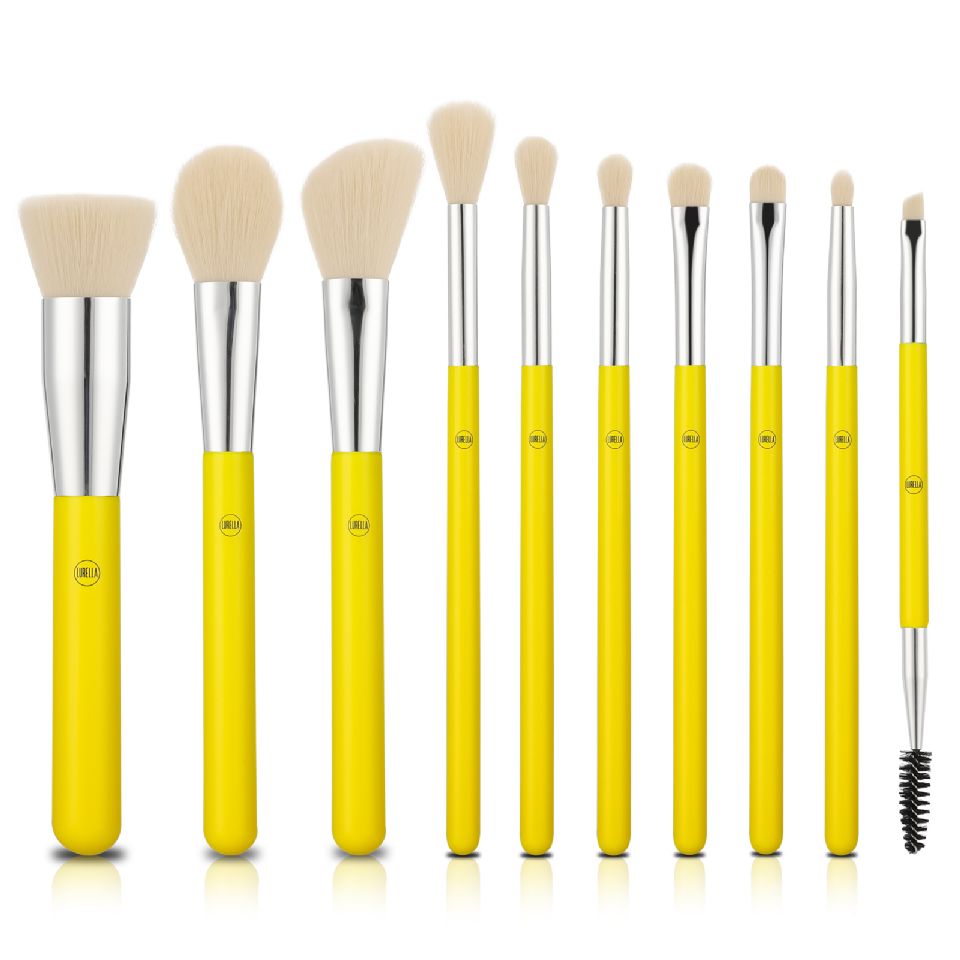 Bright Yellow Brush Set 10 Pieces