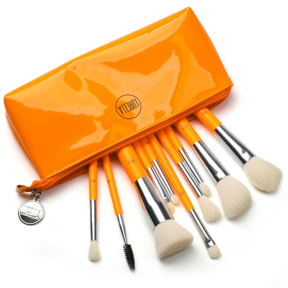 Neon Brush Sets (Orange) - 10 Pieces + Bag