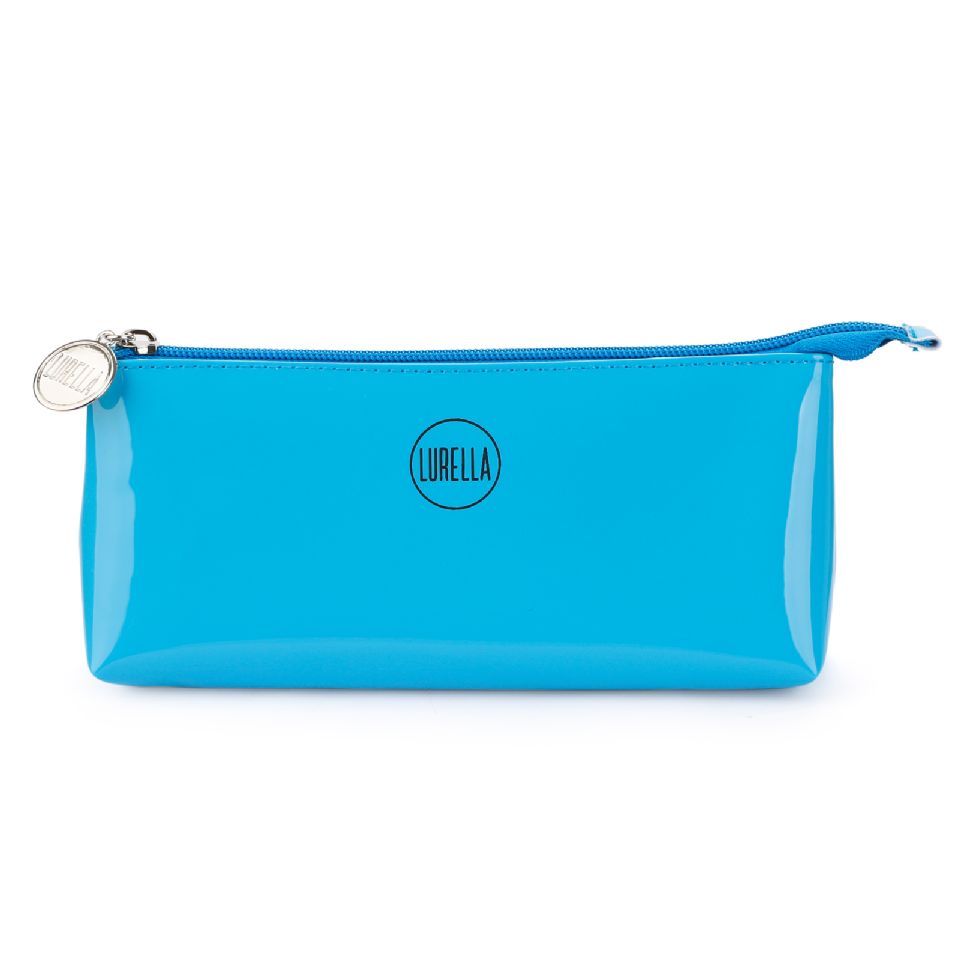 Cyan Cosmetic Bag.