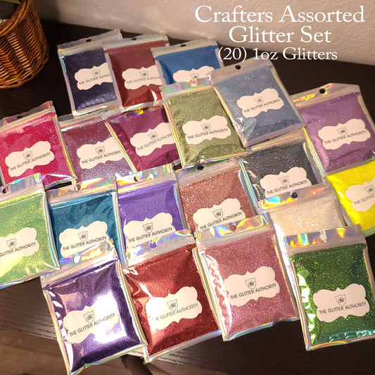 Glitter Set, 20 Assorted Glitters in 1oz Bags