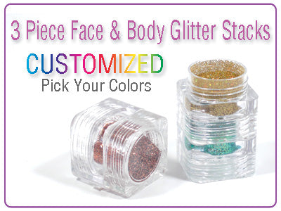 Grl Cosmetics 3pc Custom Shimmer Glitter Stack
