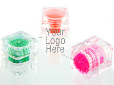 Private Label Cosmetic Glitter, 5 Gram Square Jar