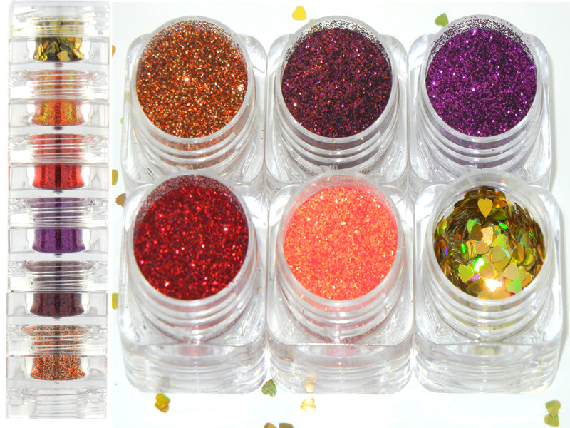 Grl Cosmetics Andromeda 6pc Face Painting Glitter Set