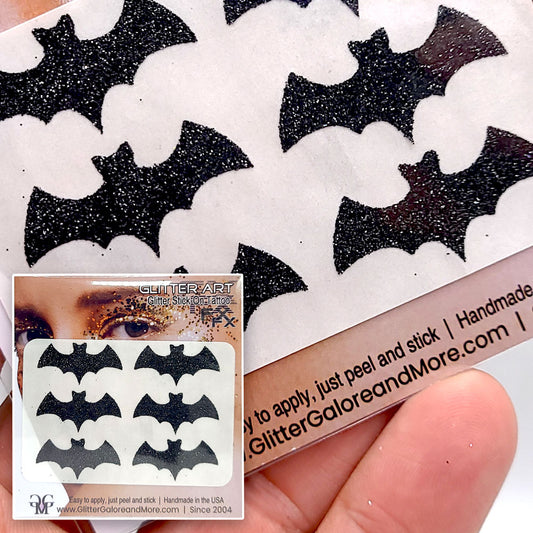 Glitter Bats Face Decals.