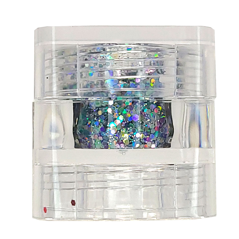 Aurora Borealis Chunky Glitter Mix, 5 Gram Square Jar