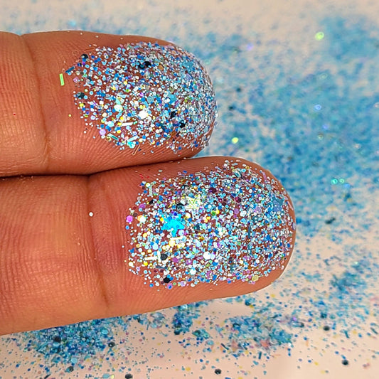 Baby Boy Chunky Glitter Mix, 5 Gram Square Jar