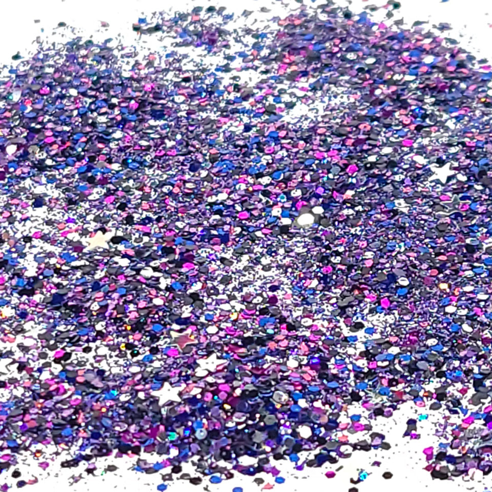 Galaxy Chunky Glitter Mix, 5 Gram Square Jar - Private Label