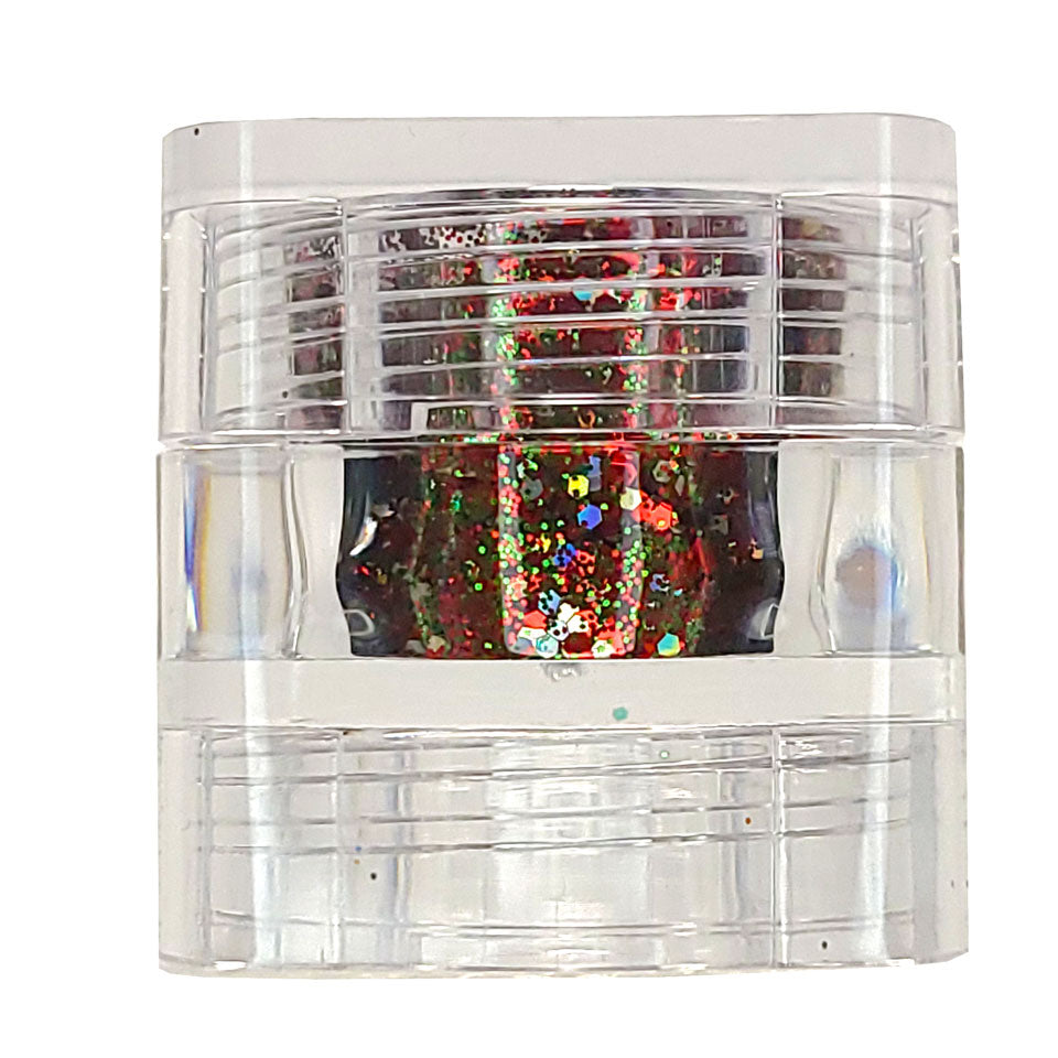 Jingle Bells Chunky Glitter Mix, 5 Gram Square Jar