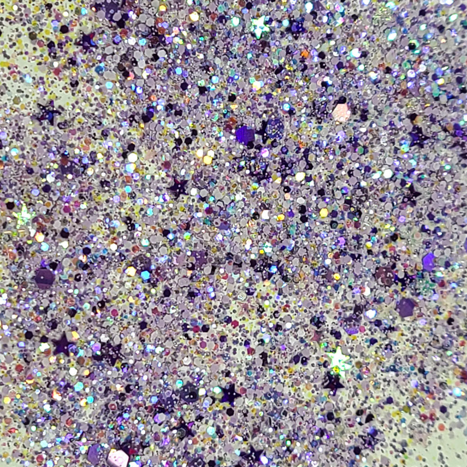 Lavender Chunky Glitter Mix, 5 Gram Square Jar