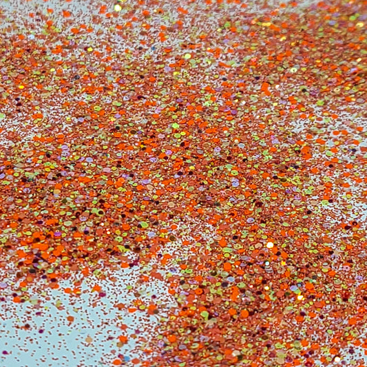 Papaya Chunky Glitter Mix, Wholesale Bulk