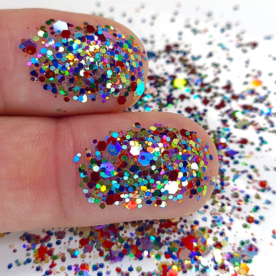 Pride Chunky Glitter Mix, 5 Gram Square Jar - Private Label