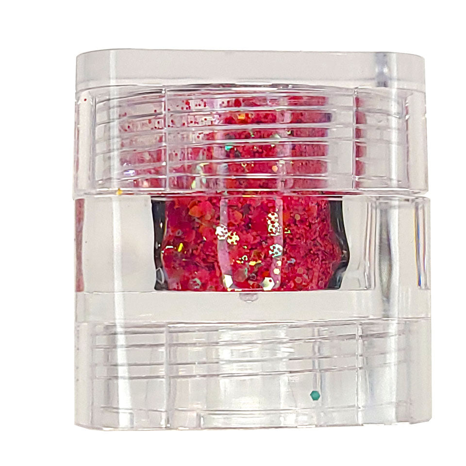 Watermelon Chunky Glitter Mix, 5 Gram Square Jar