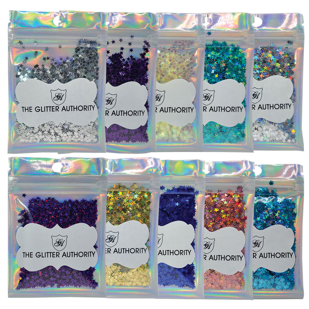 Glitter Confetti Stars - .17oz Bags