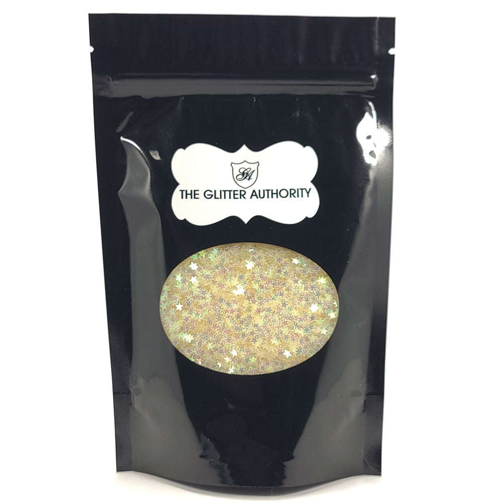 Glitter Confetti Stars - Iridescent Opal