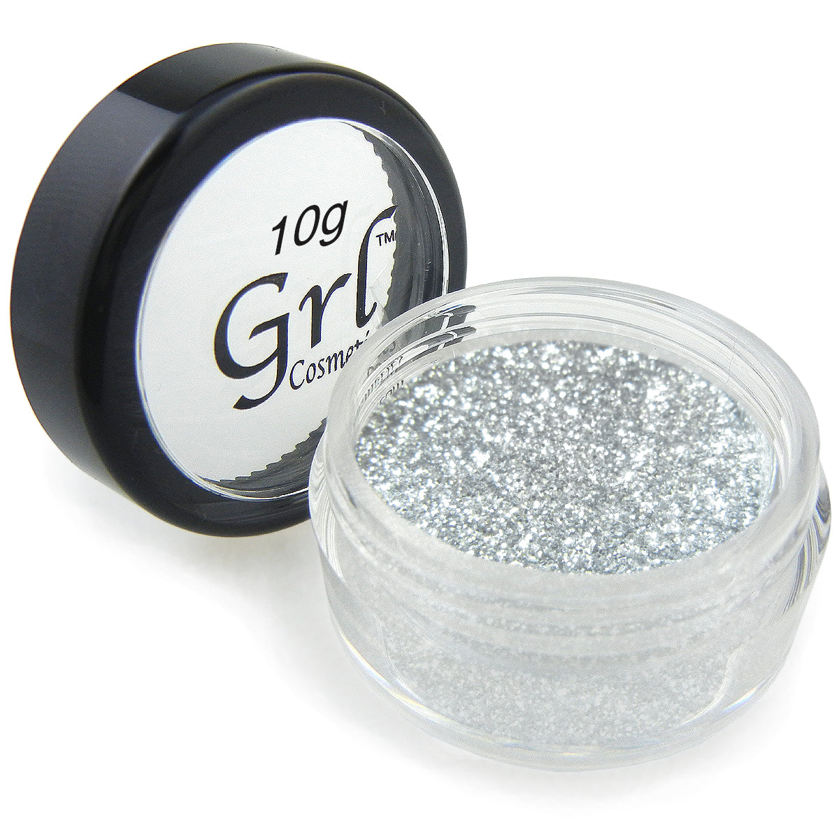 Silver Loose Glitter GL03, 10 Gram Jar