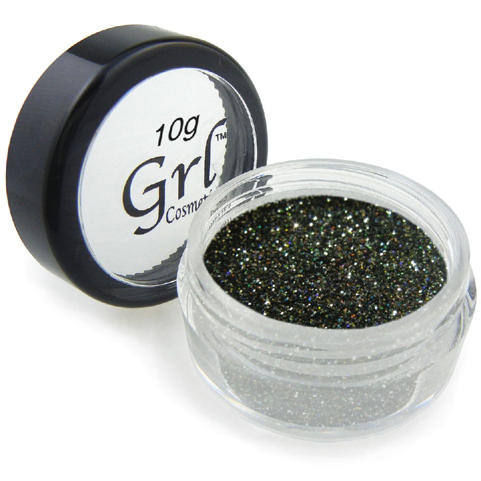 Brown Multi-Sparkle Cosmetic Glitter Black Jewels, 10g