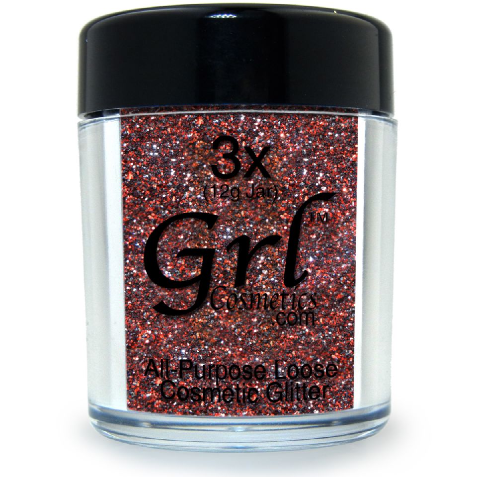 Red-Gunmetal Glitter Powder Magnolia Steel, 12g