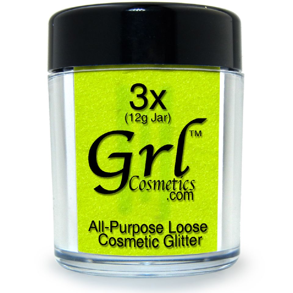Neon Yellow Glitter Powder Neon Yellow, 12g