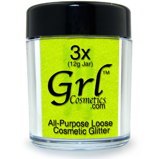 Neon Yellow Glitter Powder Neon Yellow, 12g