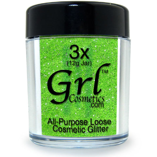 Neon Green Silver Glitter Powder Hip Hop, 12g