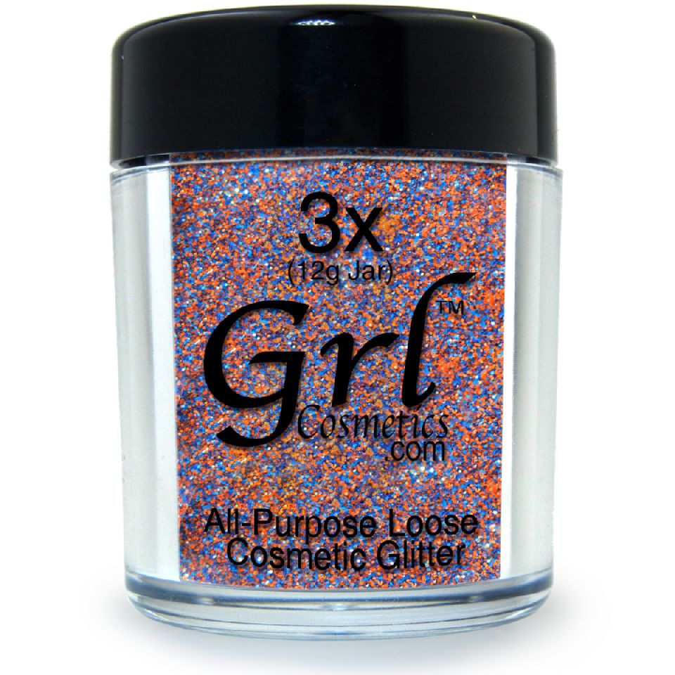 Neon Orange-Blue Glitter Powder Ninja, 12g