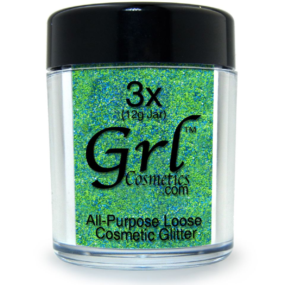 Neon Green-Blue Glitter Powder Grenade, 12g