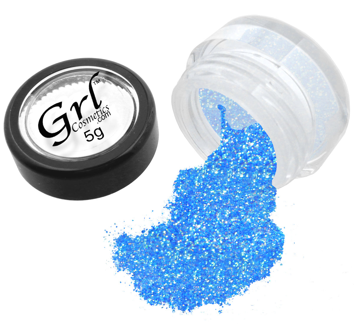 Pastel Blue Loose Glitter GL08, 5 Gram Jar