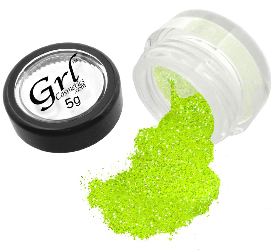 Neon Yellow-Green Glitter Eyeshadow Lemon Drop, 5g