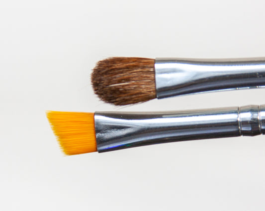 Grl Cosmetics Taklon and Sable Duo Liner and Chisel Fluff Makeup Brush