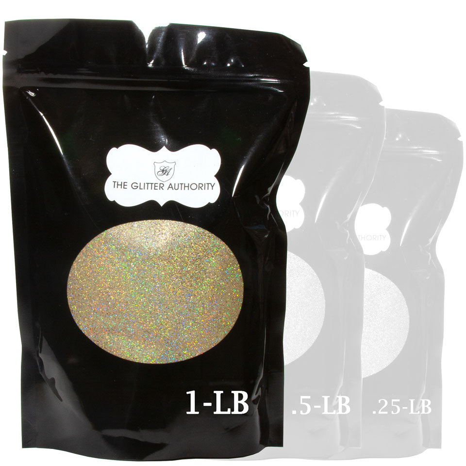 Gold Holographic Glitter, Bulk - GL40 Gold Prism Extra Fine Cut .008"