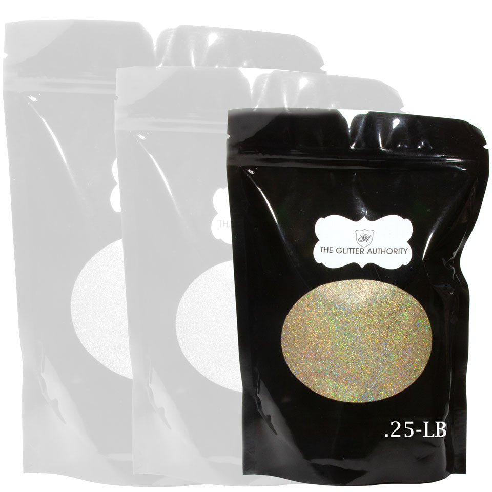 Gold Holographic Glitter, Bulk - GL40 Gold Prism Extra Fine Cut .008"