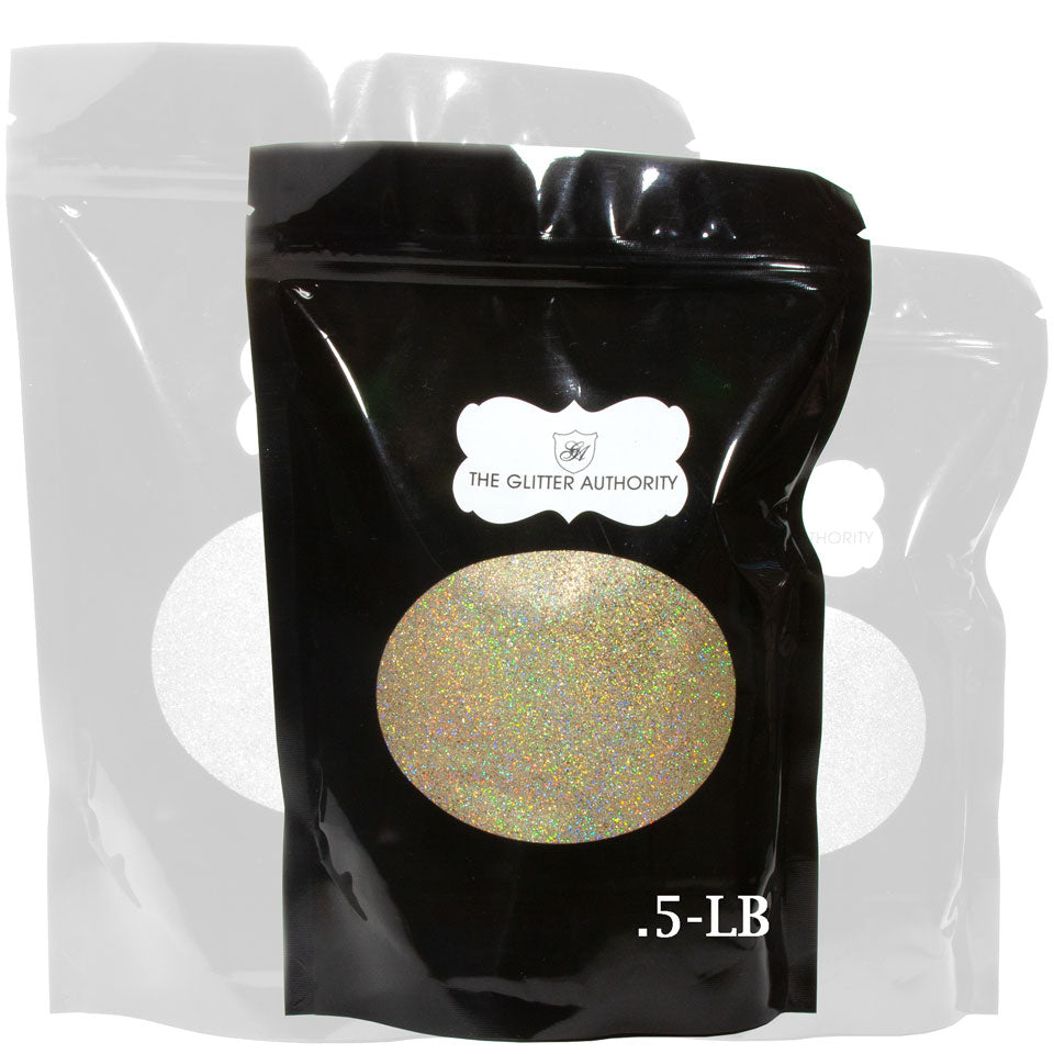 Gold Holographic Glitter, Bulk - GL40 Gold Prism Extra Fine Cut .008"