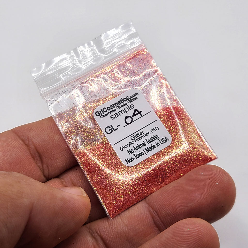 Bright Red Orange Bulk Glitter - GL04 Salsa Extra Fine Cut .008"